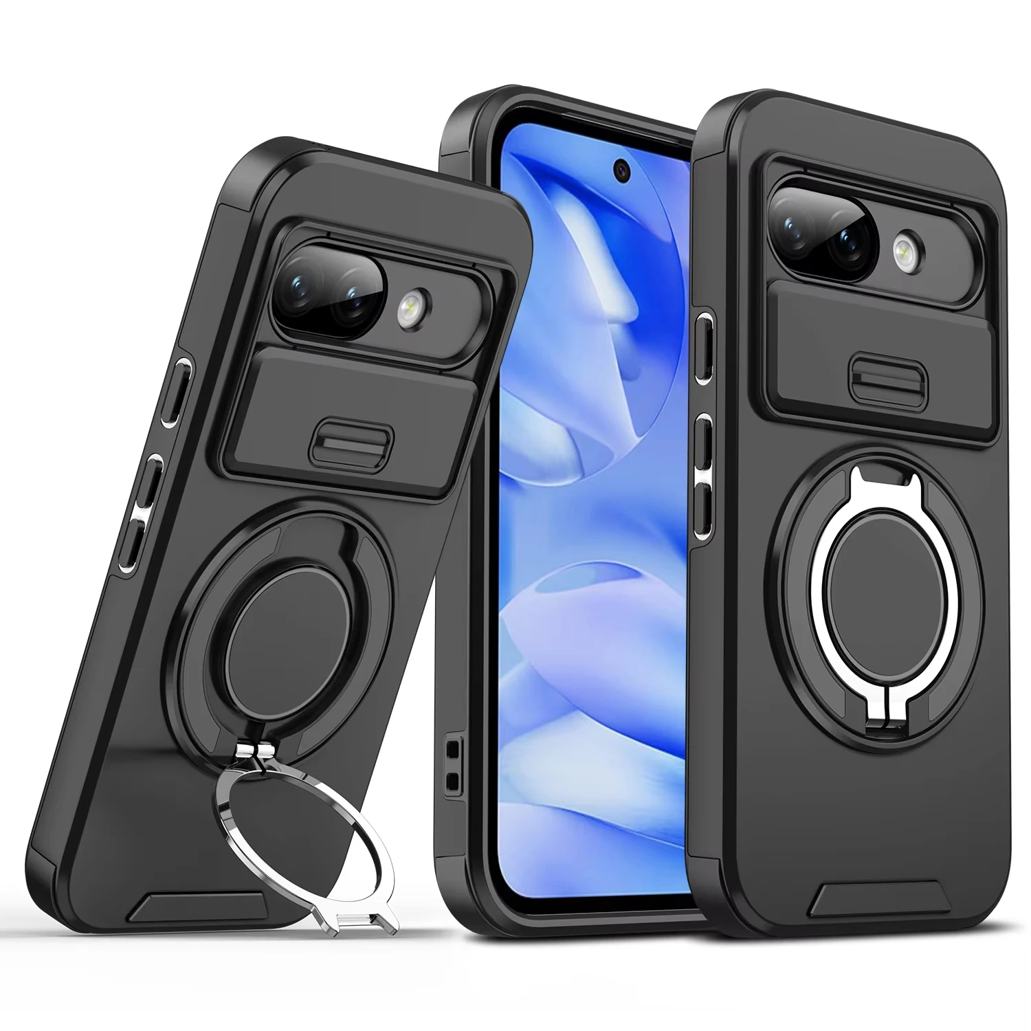 Phone Cases Quality - 360 ° Draaibare magnetische beugelhoes voor