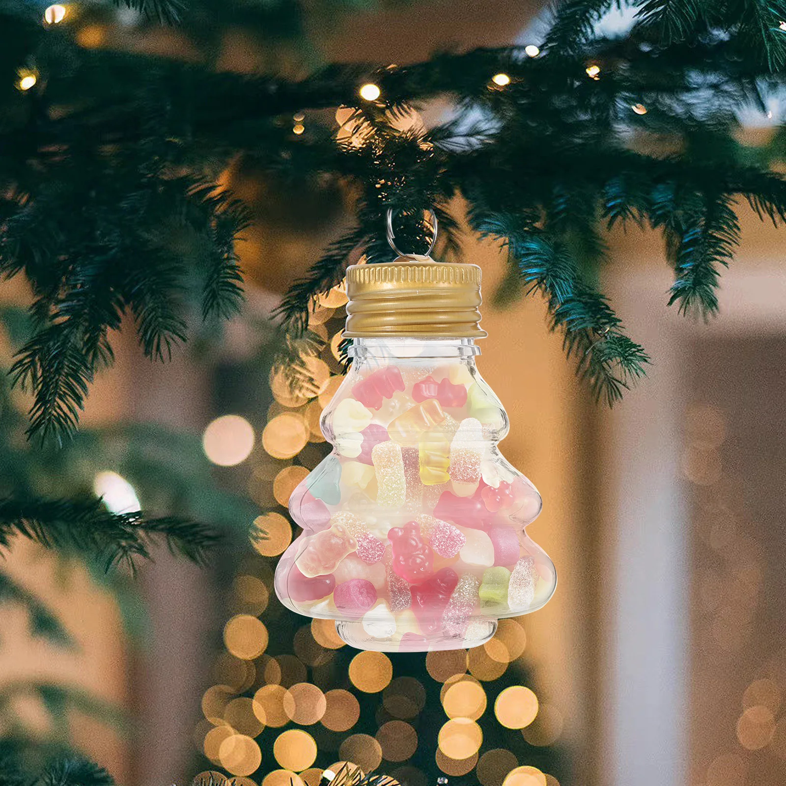 10 Pcs Christmas Bottle Cookie Jar Water for Party Milk Empty Beverage Bottles Reusable Juice The Pet Creative Candy