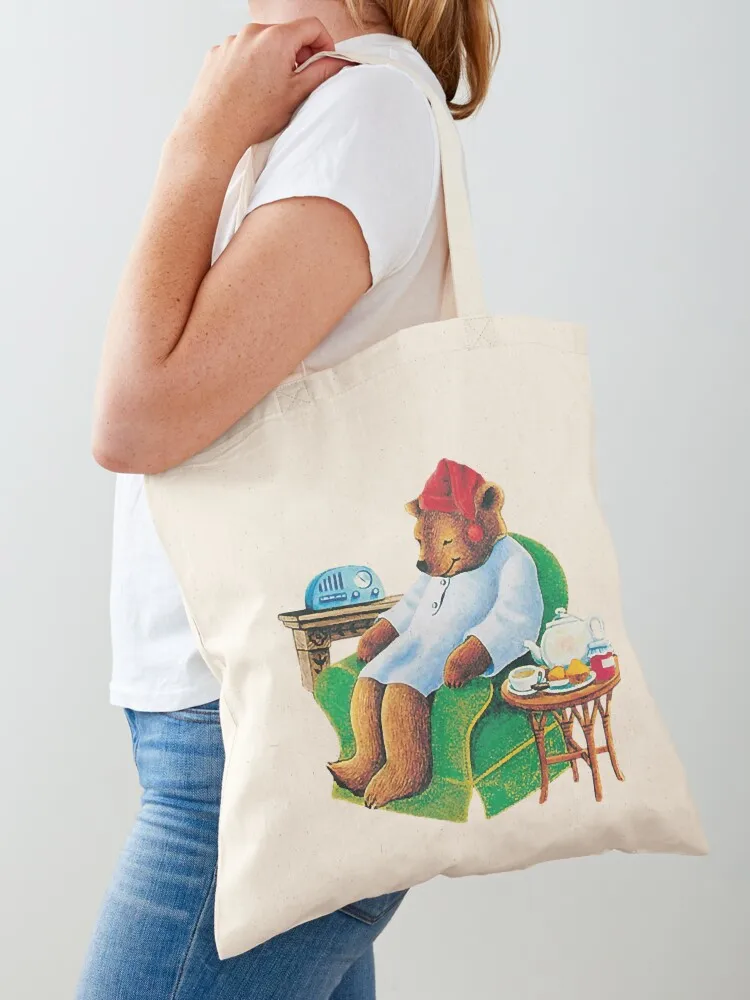 celestial seasoning sleepytime tea bear Tote Bag canvas shopping bag tote bag men foldable reusable Handbags