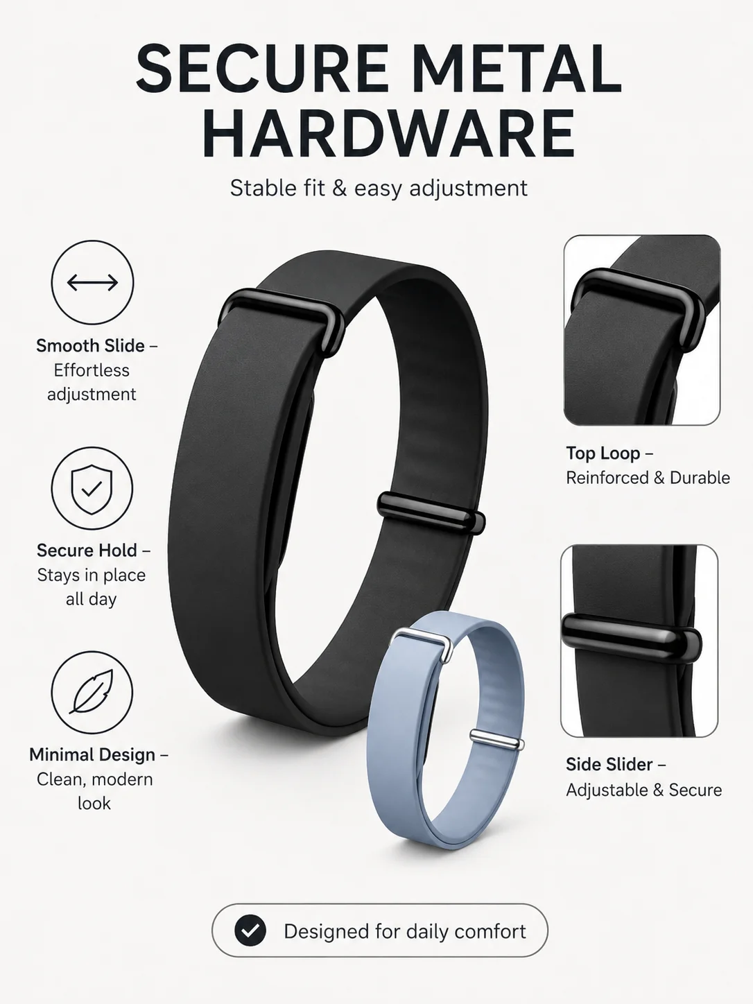 PU-Lederarmband kompatibel mit Google Fitbit Air, verstellbares Ersatzarmband mit Metallschnalle für Damen und Herren – Detail 4