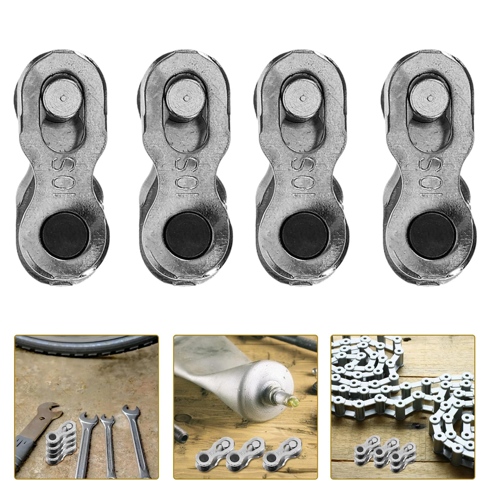 

8Pcs Bike Chain Connector Buckles Resistant Links for Racing Competition Outdoor Riding Bike Chain