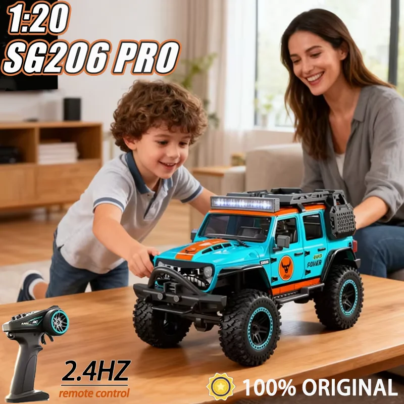 

NEW SG206 MaxPro RC Climbing Vehicle With Led Lights 24G 4WD Off-Road Brushless Motor Kids Gift Toys Remote Control Car Boy Gift