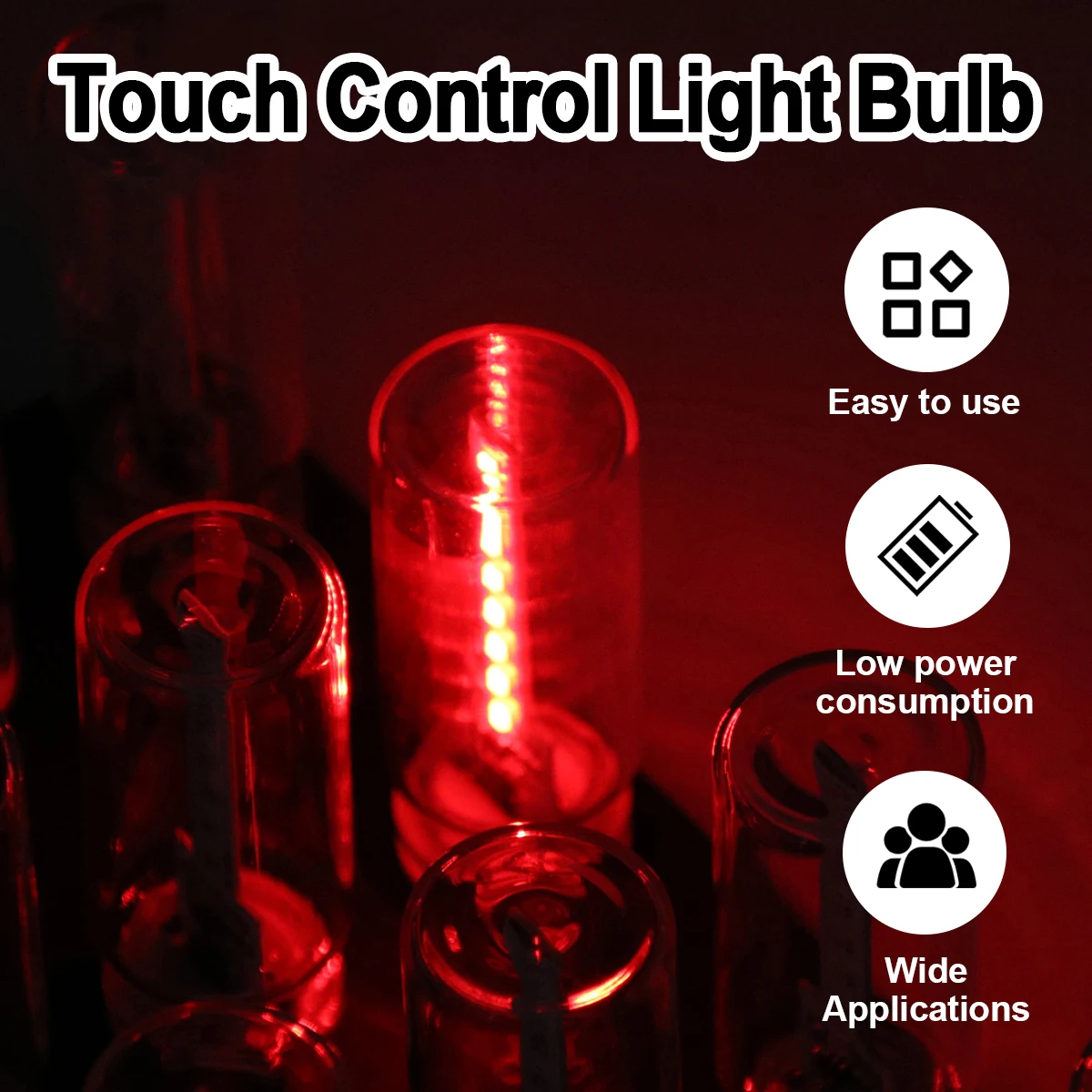 Usb Led Night Light Bulb Dimmable Frosted Glass Cover Touch Sensor Colorful Red Green Blue White Bar Ktv Home Decoration Reading