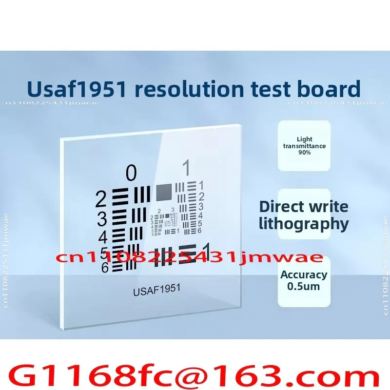 Glass Resolution Test Board Usaf 1951 Space Limit Resolution Test Card 0-9 Sets of Positive and Negative Cards