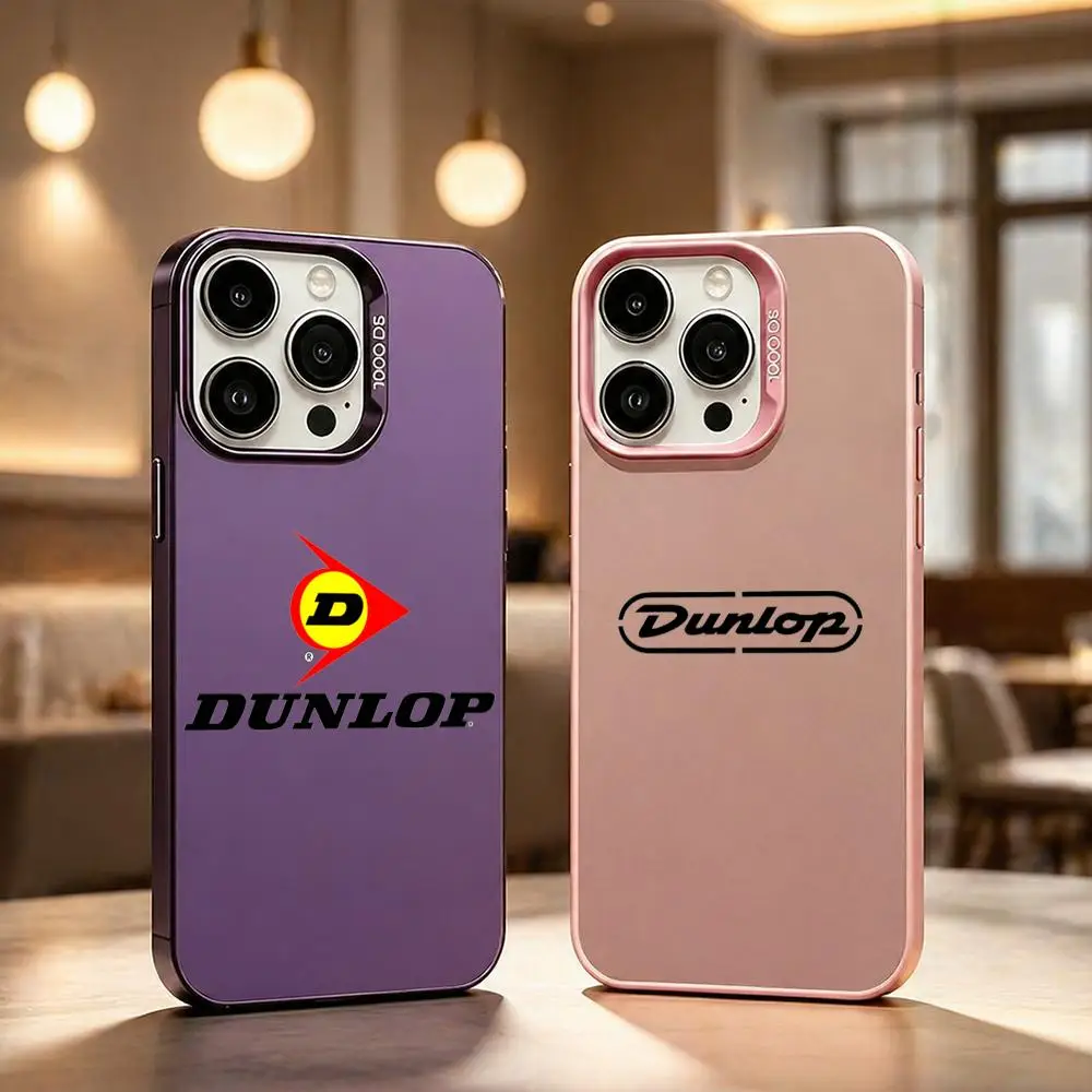 Coque de téléphone 1P-Dunlop, série argentée colorée, pour iPhone 11/12/13/14/15/16/17 Pro Max/Plus 17Air