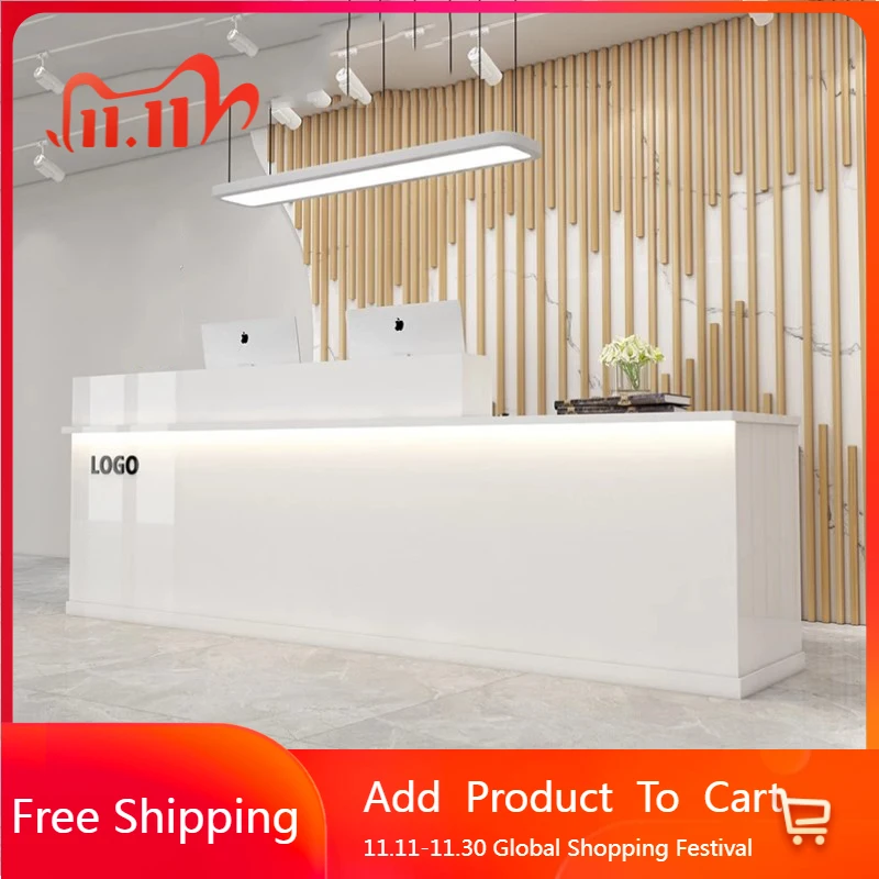 

Salon Beauty Reception Desks Modern Welcome Shelves Restaurant Company Reception Desks Minimalist Escritorio Lounge Furniture
