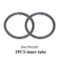 2pcs Bicycle Inner Tube 22x1.75-2.125 22x1.75/2.125 Camera American Valve Road Bike Tubes Tire 22inch Accessories