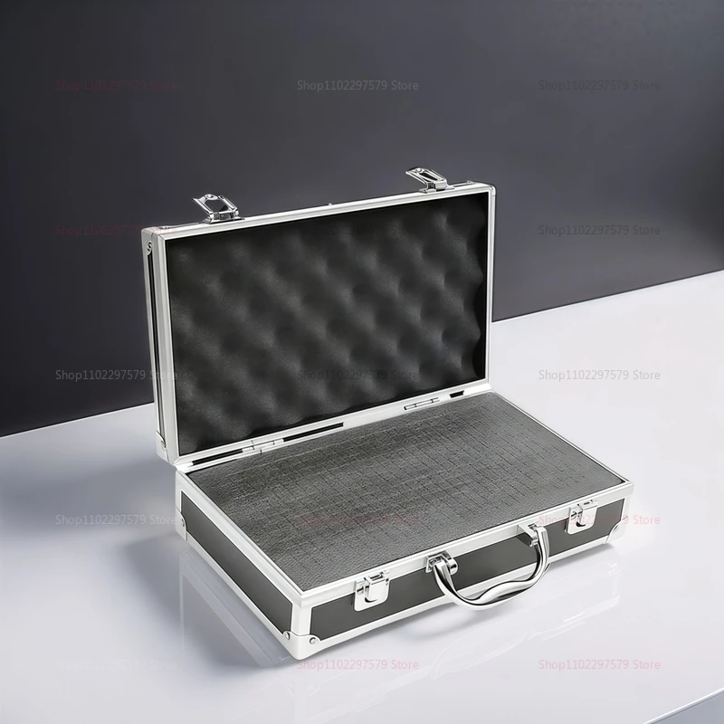 الألومنيوم صندوق أدوات محمول حقيبة للتخزين مع بطانة الإسفنج تأثير مقاومة يده صندوق الأدوات 30x17x8 سنتيمتر لورشة المرآب #6