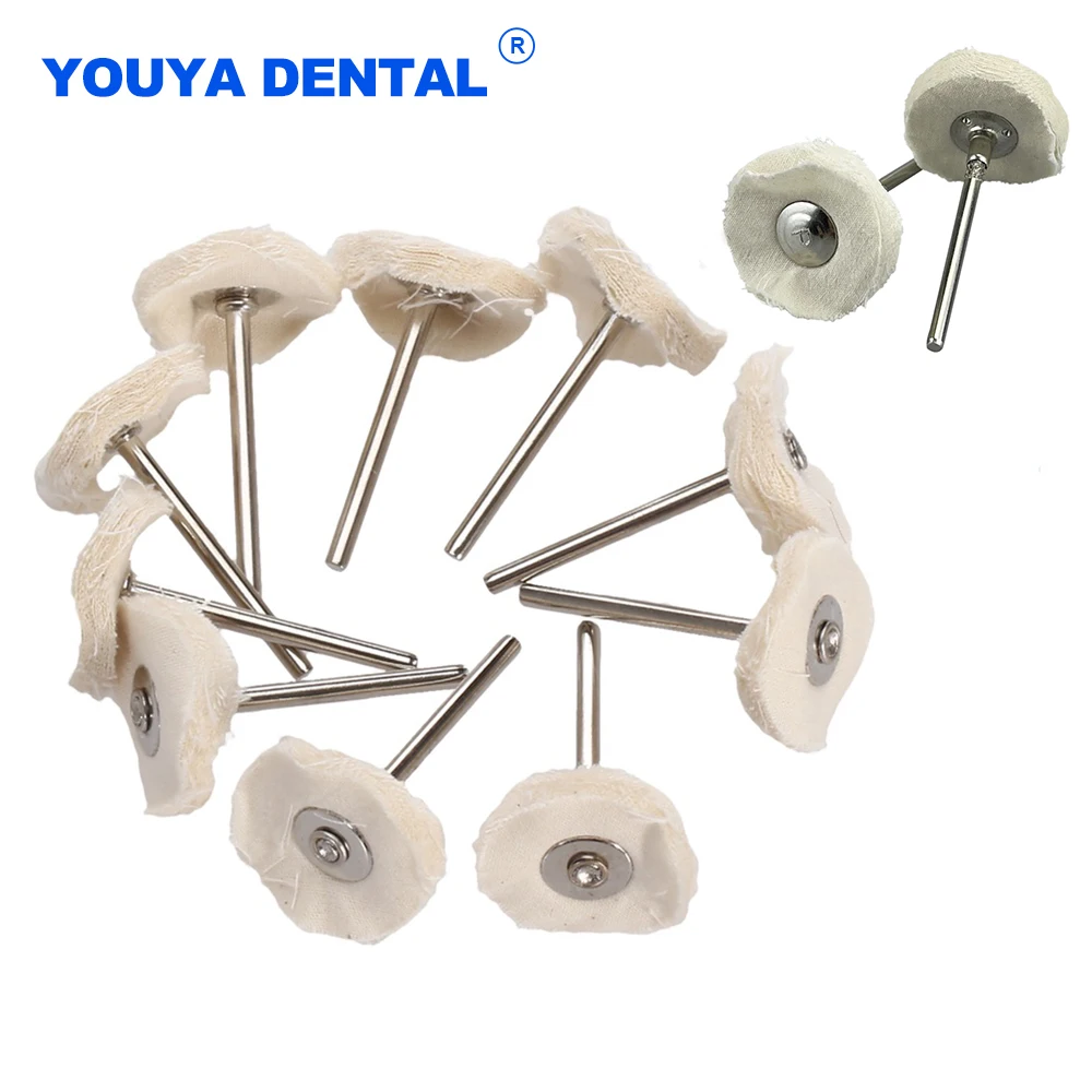 10pcs Dental Polishing Brush Cloth Buffing Pad for low speed Handpiece Rotary Tools Teeth Polisher Prophy Brushes Polishers