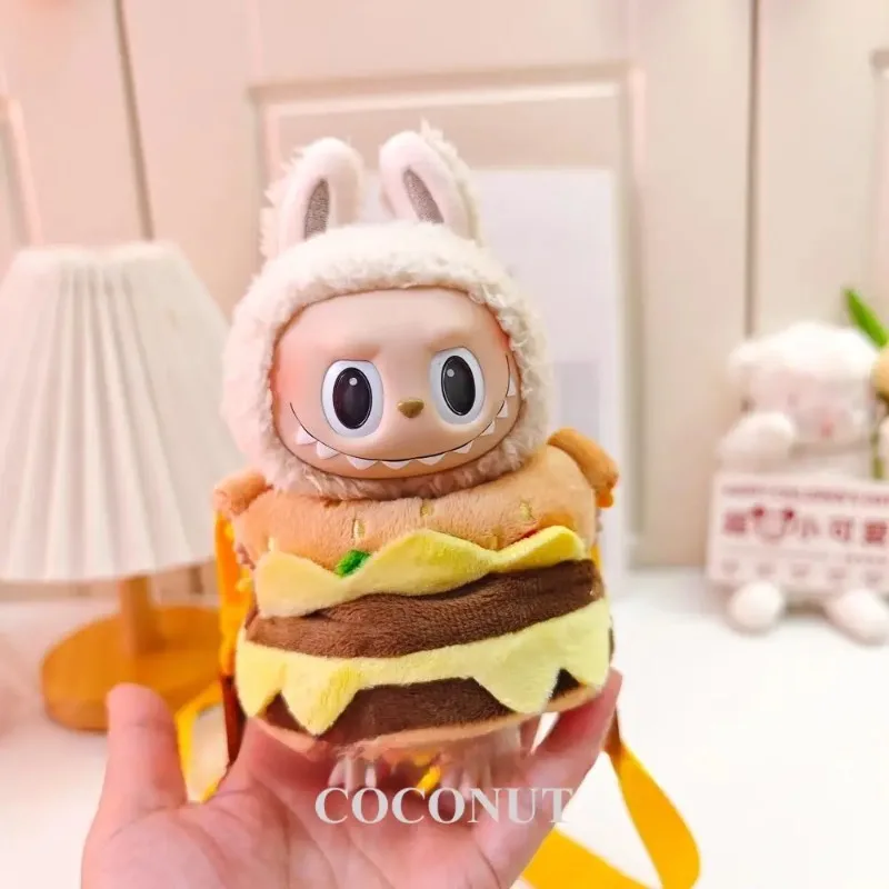 

Милая кукла, растение в горшке для 17 см, Ropa Labubu, модный наряд, рюкзак для гамбургера, хот-дога, прекрасный дизайн