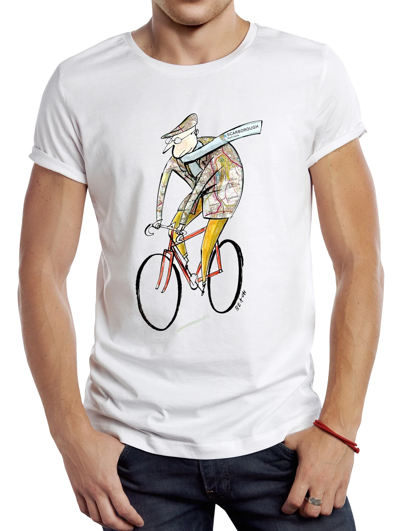 MTB spor bez bisiklet Up eski harita baskı Tops Hipster Tee TEEHUB Vintage bisiklet komik baskılı erkekler T shirt  vintage