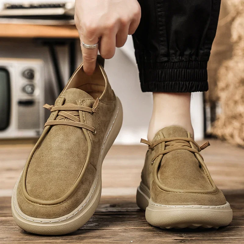 

Luxury Brand Men Real Leather Sport Shoes Comfy Walking Shoes Classic Man Casual Shoes High Quality Male Sneakers