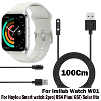 Smart Watch Magnetic Dock Charger Cable For Haylou Watch2 Pro/RS4 Plus/Solar lite/GST lite/Imilab Watch W01 Charging USB Cable