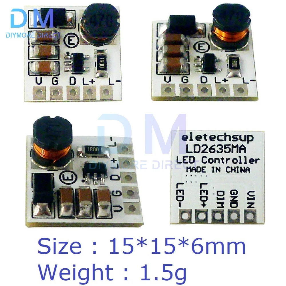 DC 5-27V 350mA Step-down HB LED Driver Module Adjustable PWM Controller DC-DC Buck Constant Current Converter LD2635MA