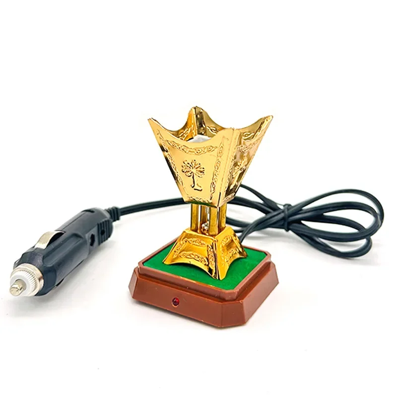 

Car Charger Incense Burner Portable Arabic Bakhoor Burners Middle East Electric Censor Mini Car Incense Burner Metal