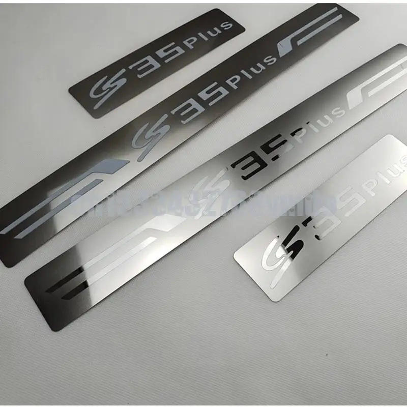 NEW! 4pcs/set Stainless Steel for Changan Cs35 Plus 2018-2021 Cs35plus Door Sill Plate Kits Scuff Plate