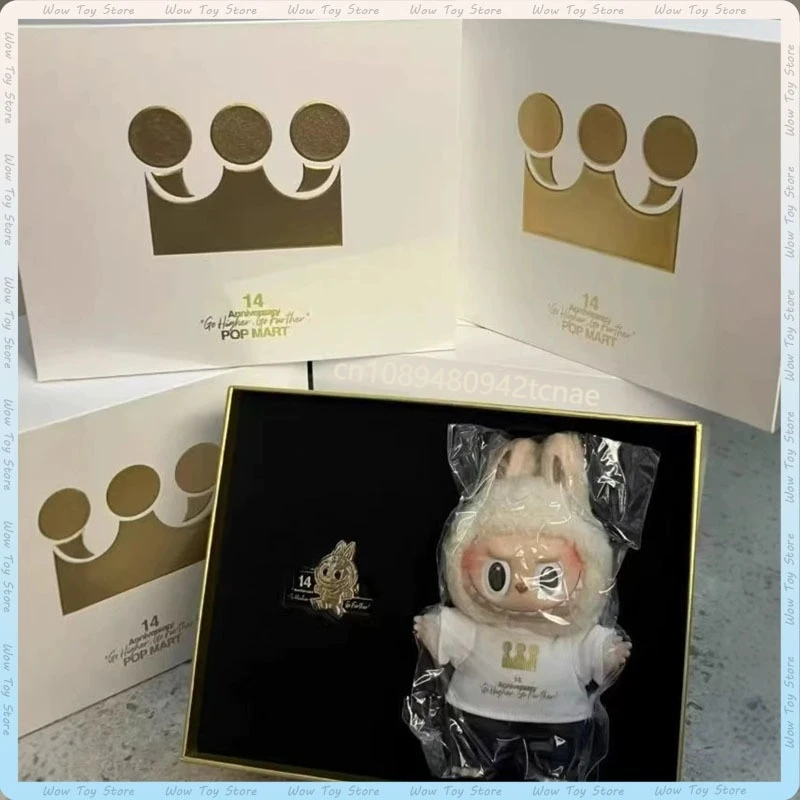 Labubu Replica 14 Anniversary Staff Labubu Limited Edition Gift Box 14 Anniversary Anniversary Badge Christmas Giftkids Toys