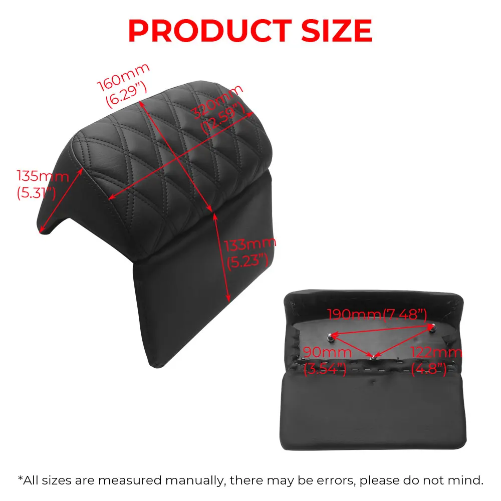 Black Trunk Backrest Pads For Harley Touring Road King Street Electra Glide Ultra Limited CVO FLHT FLHTK Tour Pack Luggage Pad