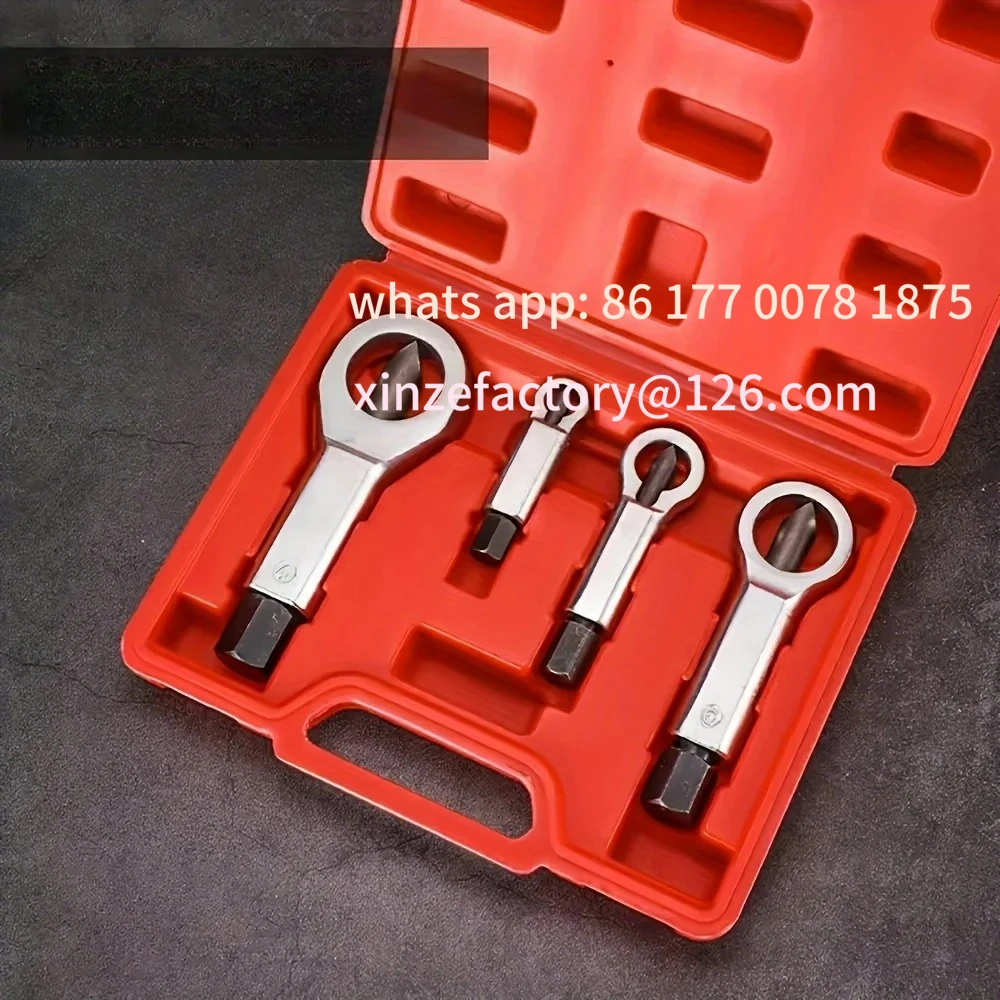 

Customizable 4PCS Heavy-Duty Nut Splitter Tool Set Broken Damaged Corroded Stuck Screw Nut Removal Splitting Tools Stuck