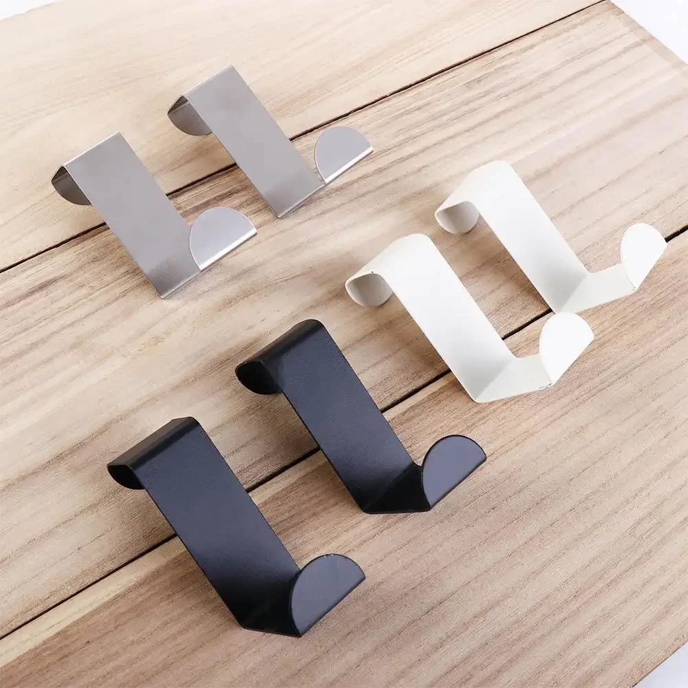 

Stainless Steel Durable Home Cabinet Door S-Shape Punch-Free Key Hook Hook Clothes Hanger Storage Rack