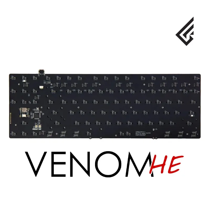 Geon Venom TKL HE Keyboard PCB Wired 8kHz Polling Rate 0.04mm 0.16ms 14kHz Custom 87/88 Magnetic Axis Keyboard Positioning Plate