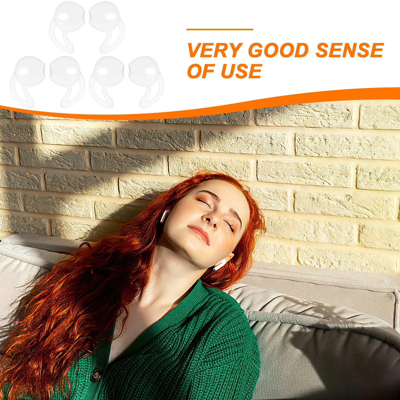 6 قطع من خطافات الأذن المصنوعة من السيليكون المضادة للانزلاق لسماعات الرأس اللاسلكية مناسبة للجري والموسيقى والاتصال هدية وأغطية خطاف الأذن #1