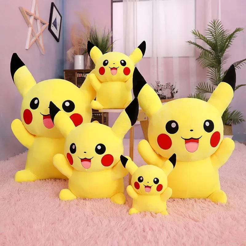 Pokemon Anime figure Pikachu Kawaii Peluche bambola Peluche molto carino Pikachu Peluche decorazione della stanza bambini regali di compleanno di