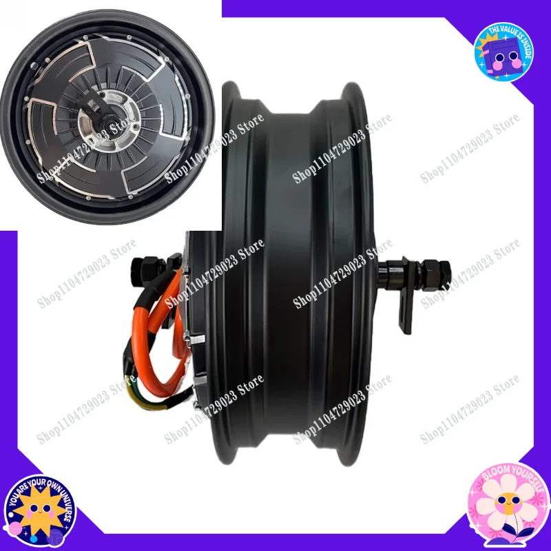 12 inch V4 3000W 48-96V brushless DC permanent magnet waterproof IE4 efficiency 120A 180Nm torque electric bicycle motor