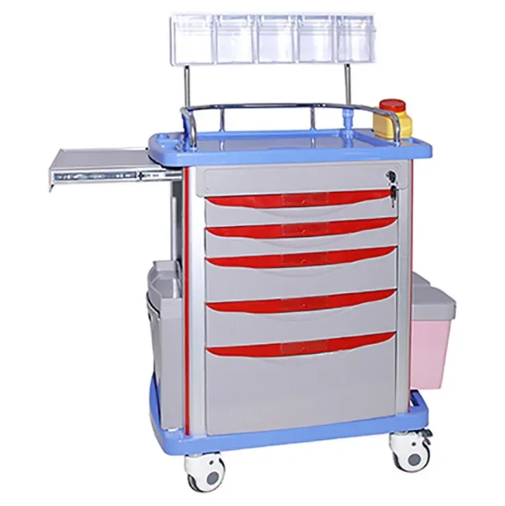 Emergency Trolley Instruments Manufacturer Supply Quotation Hospital Cart Medical Trolley Moveable Hospital Medicine Trolley