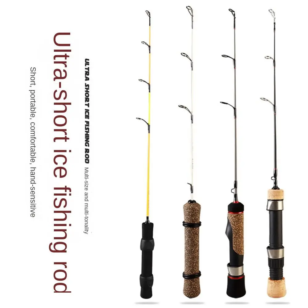 

High Quality Retractable Ice Fishing Rods Winter Carbon Ice Fishing Pen Pole Spinning 50cm Ice Fishing Rod Winter