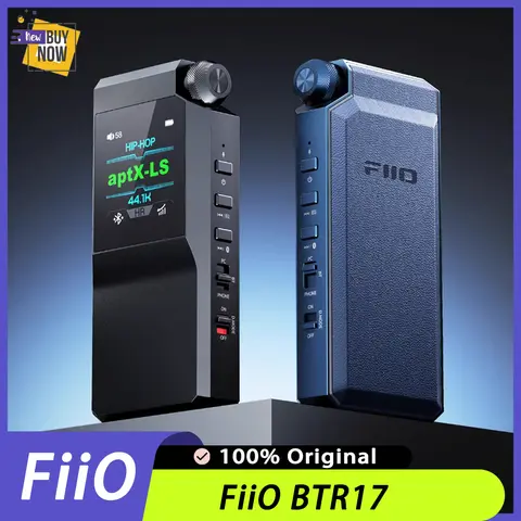 FiiO BTR17 Amplificador de fone de ouvido Hi-Res Bluetooth 5.4 com suporte sem perdas LDAC/aptX Amplificador de fone de ouvido DAC 768K/32Bit DSD512