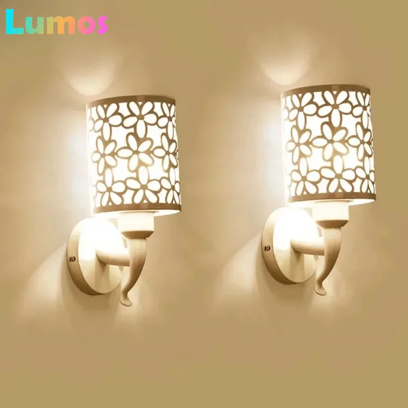 

PD 2pcs Lamps Indoor Bedroom Simple Style Sconces Wall Light Bedding Lamp Luminaria Creative Staircase Living Roo