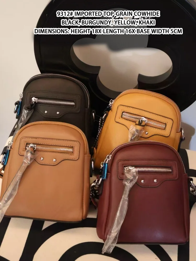 

High Quality Handbag Genuine Leather Fashion Shoulder Messenger Underarm Bag Head Layer Cowhide Crossbody Bags Purses New
