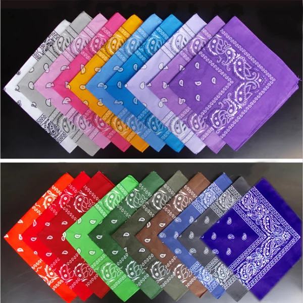 Square Handkerchief Outdoor Sports Colorful Paisley Tie-Dye Bandana Scarf Face Mask Riding Camping Cycling Headscarf Wristband