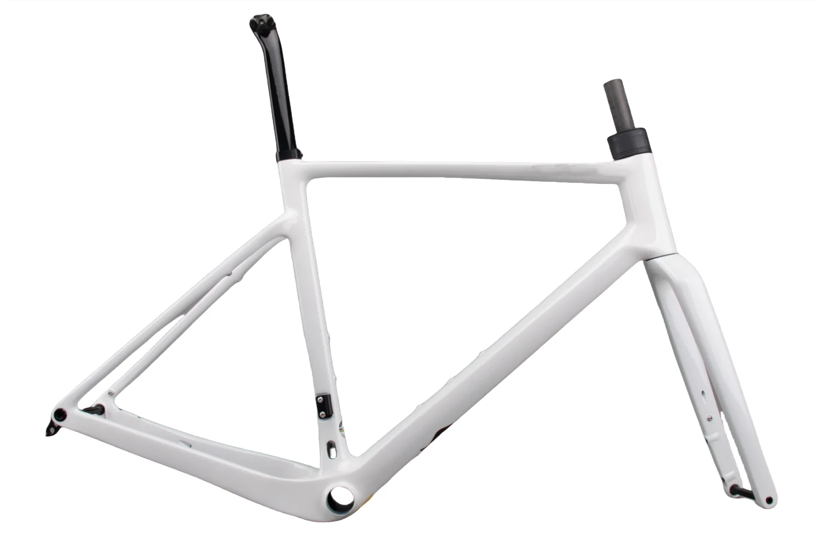 20 Colors Disc Addict Gravel Bike Carbon Road Frameset White BB86 And 50mm Carbon Wheelset Disc Hub 28mm Width