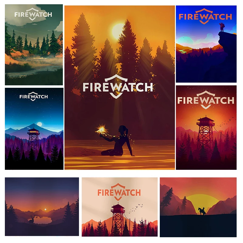 Classic Exploration Game Firewatch Posters Pop Walking Simulation Prints Canvas Painting Wall Art Picture Home Living Room Decor