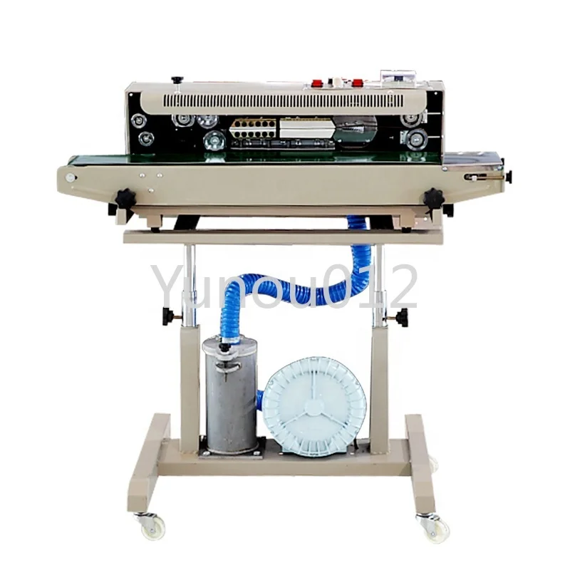 

Automatic continuous bag band heat sealer sealing machine with nitrogen gas flushing inflating