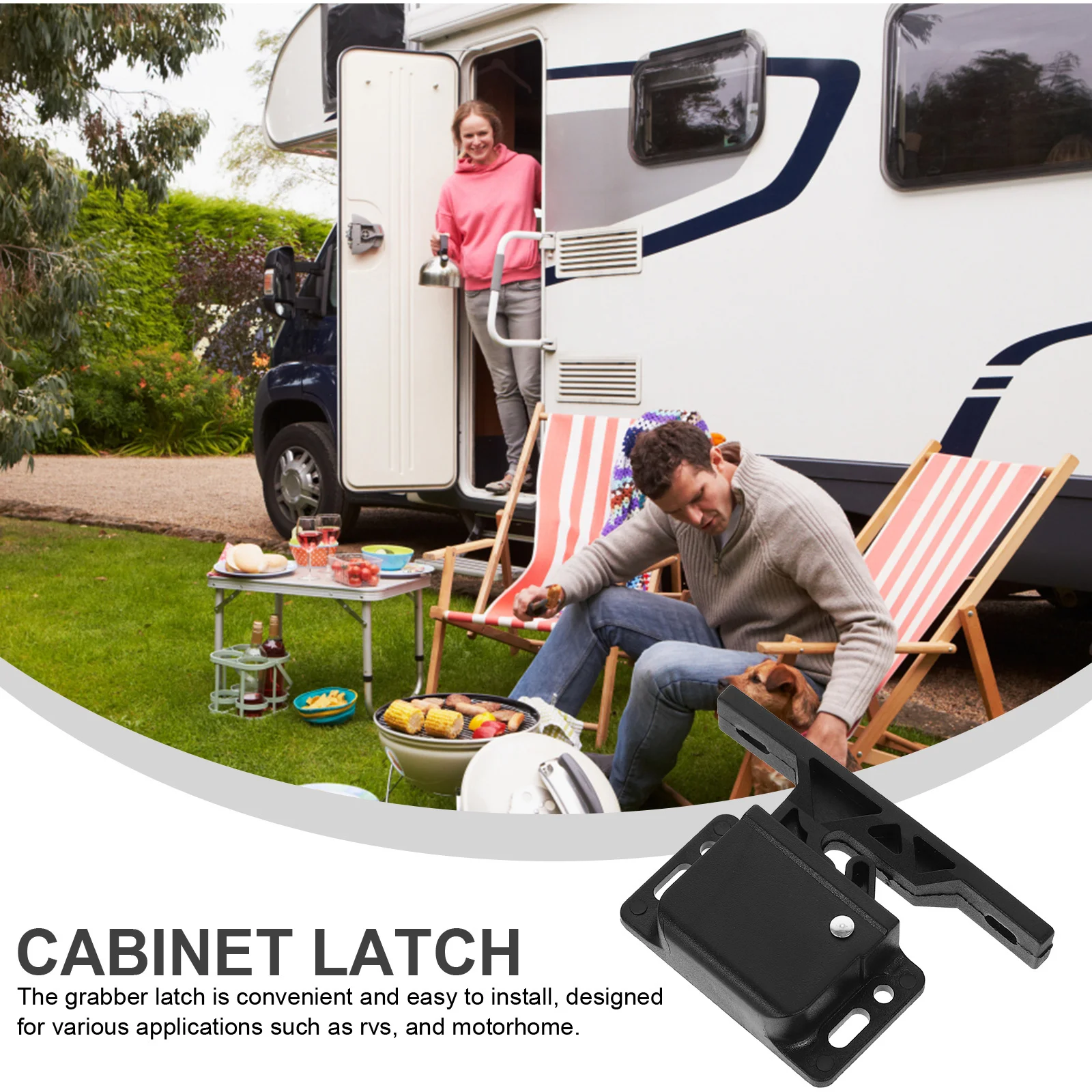 

4 комплекта прочных и долговечных защелок для шкафов и ящиков автодомов