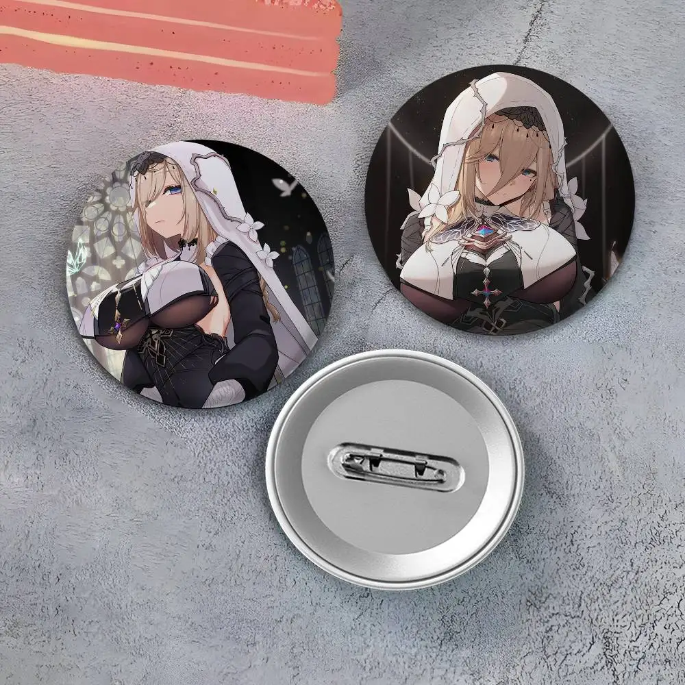 هونكاي تأثير Aponia شارات لطيفة شارة مستديرة رائعة دبابيس دبابيس الإبداعية للملابس قبعة ظهره هدية الملحقات