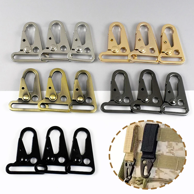 

2/5Pcs 20-38mm Webbing Strap Metal Buckles Outdoor Backpack Hanger Carabiner Clips Dog Collar Snap Hook Suspender Connect Buckle