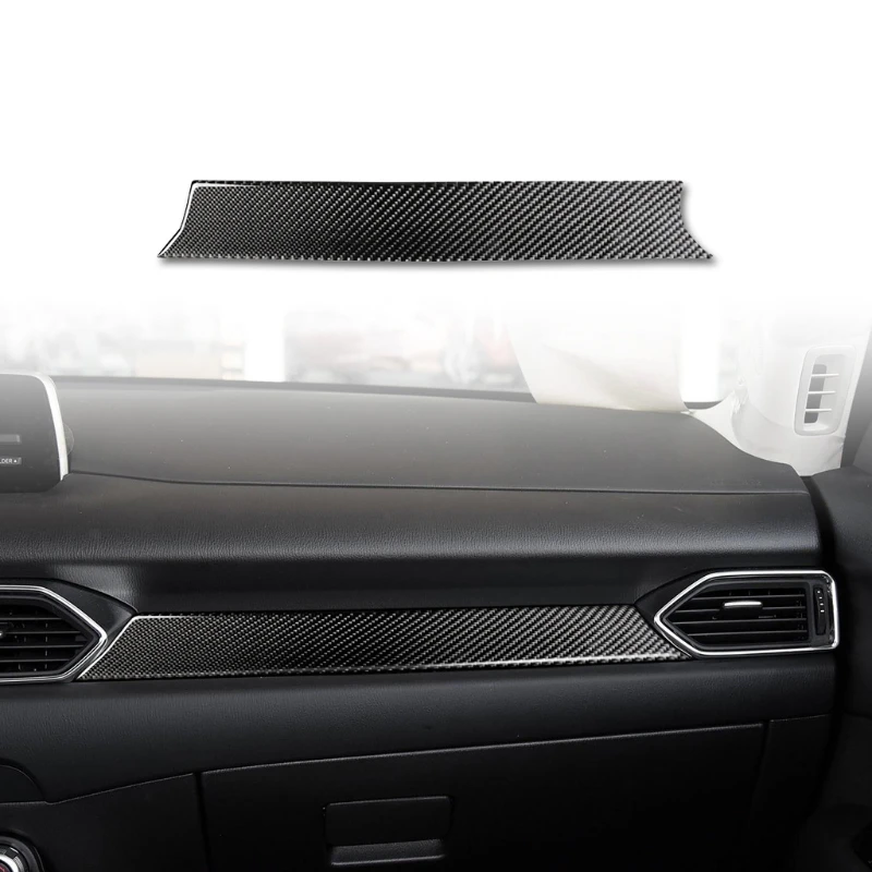 

Для Mazda CX-5 CX-8 2017 + приборная панель из настоящего углеродного волокна, модификация интерьера автомобиля, аксессуары для украшения