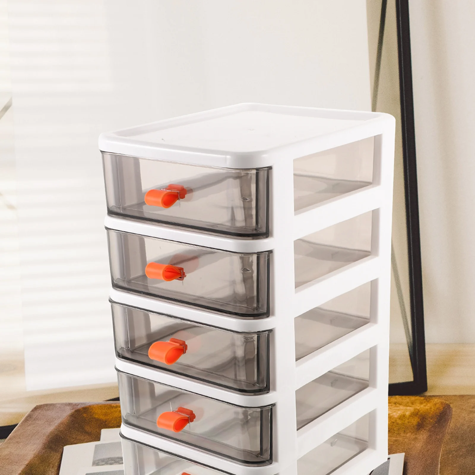 Small Drawer-type Desk Storage Cabinet Heavy Duty Shelving Drawers Organizer Plastic Office Case Makeup Pp Stationery