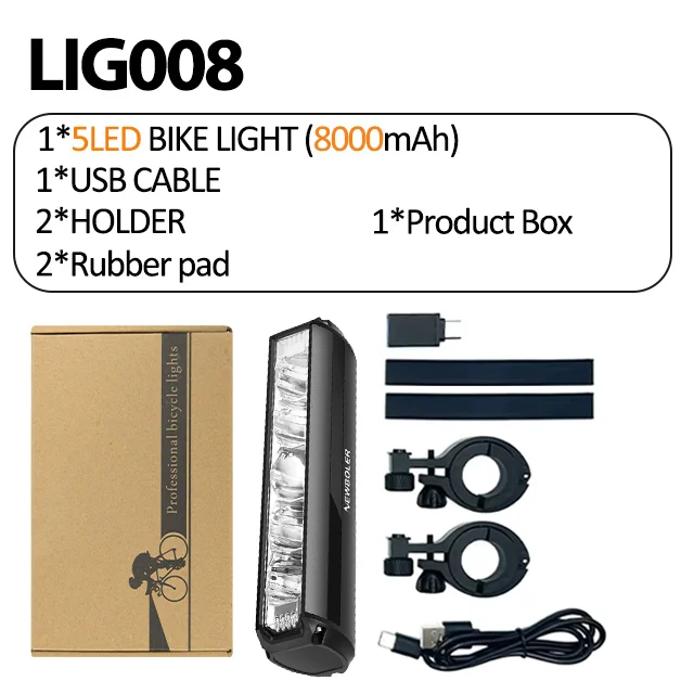 4/8LEDs Fietsverlichting Voorzijde Hoge Lumen Fietslamp 10000mAh Powerbank Zaklamp USB Oplaadbaar MTB Wegfietslamp Accessoire