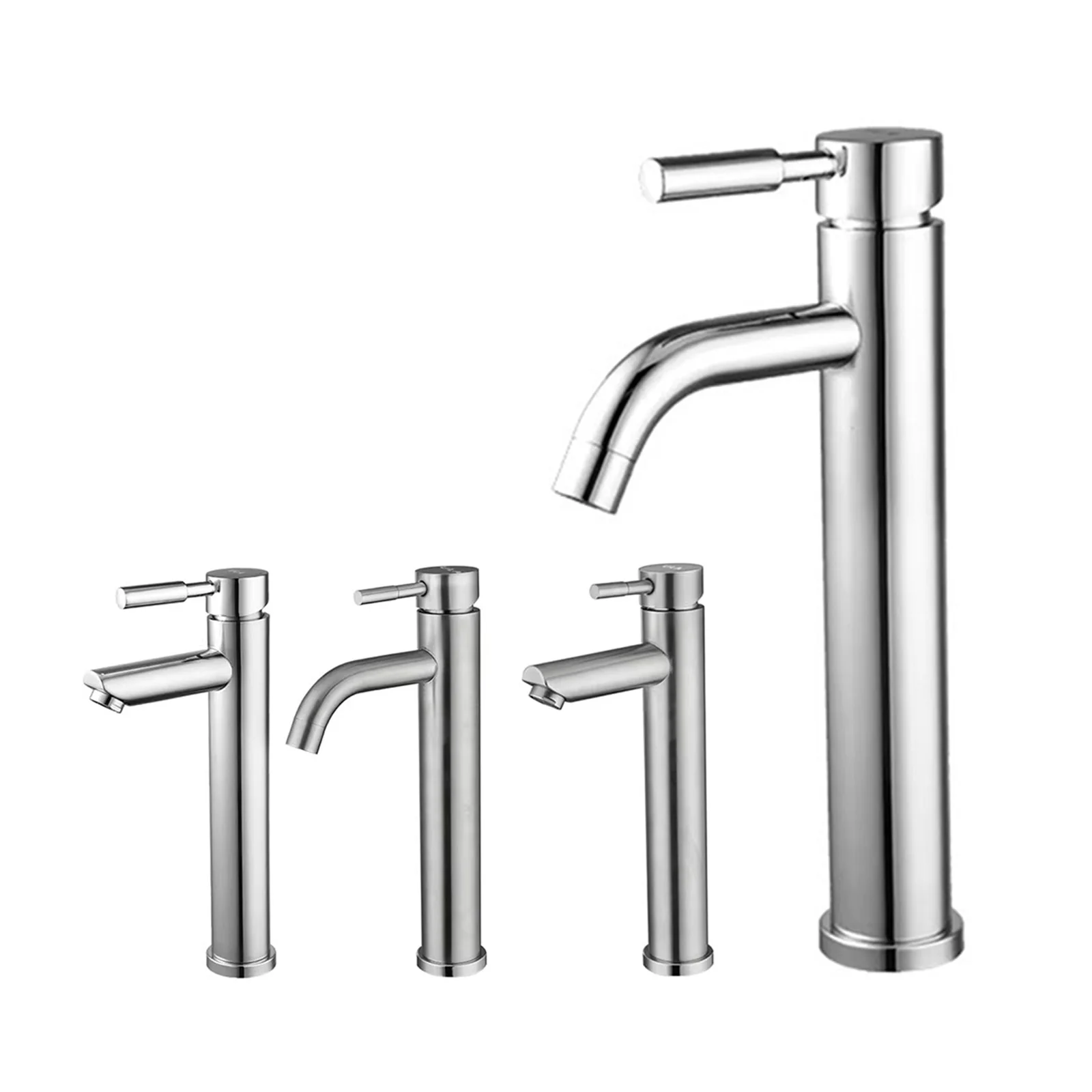 ULA Basin Faucet Waterfall Bathroom Sink Faucet Hot Cold Water Mixer Tap Deck Mounted Brushed/Black Bathroom Crane Washbasin Tap