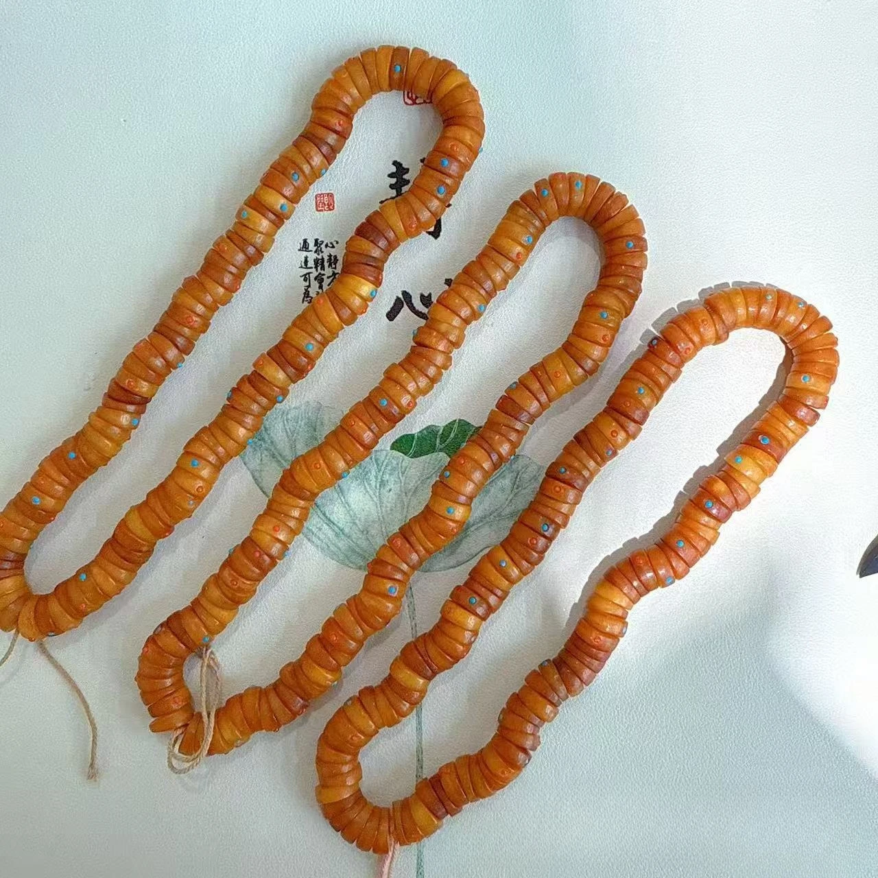 Camel bone DIY accessories, hand woven rope, garlic clove sausage necklace cultural toys Buddha beads, large intestine, handheld