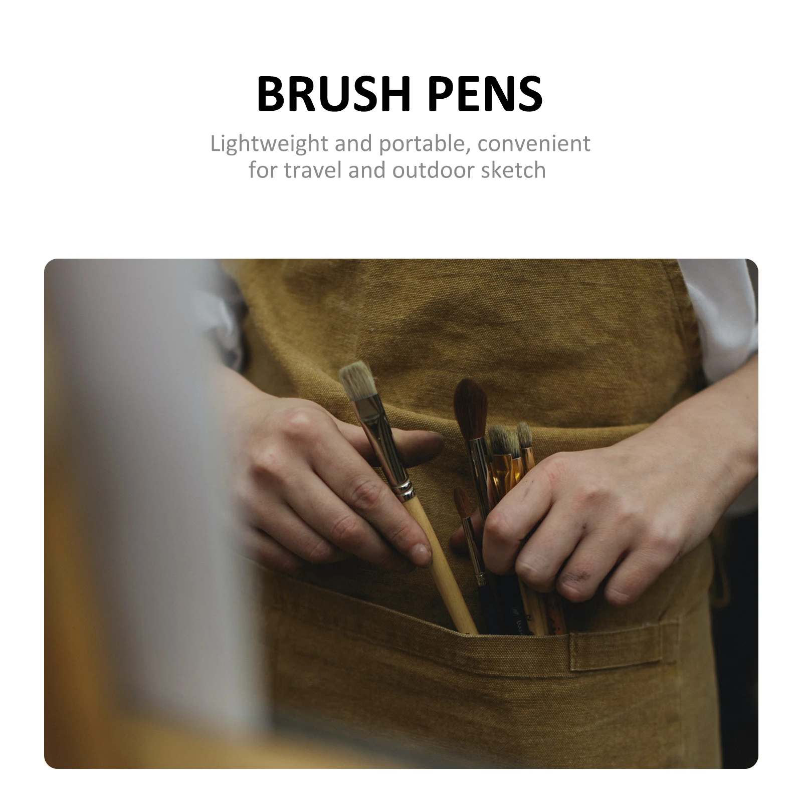 

6Pcs Paintbrush Set Core Watercolor Brushing Pens Nylon-Made Drawing Tools for Acrylic Gouache Painting Art Learning Drafting