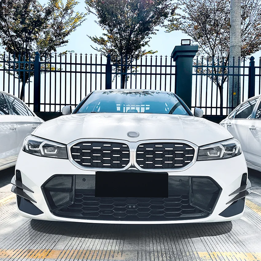 لسيارات BMW 3 Series G20 G21 LCI M Sport 2023 المصد الأمامي تنفيس الهواء سكين الرياح ملصقات السيارات ملحقات تعديل الديكور