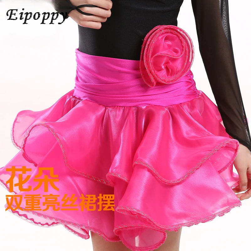 New children's long-sleeved net gauze dress Latin dance costumes girls clothing children's autumn and winter dance skirt