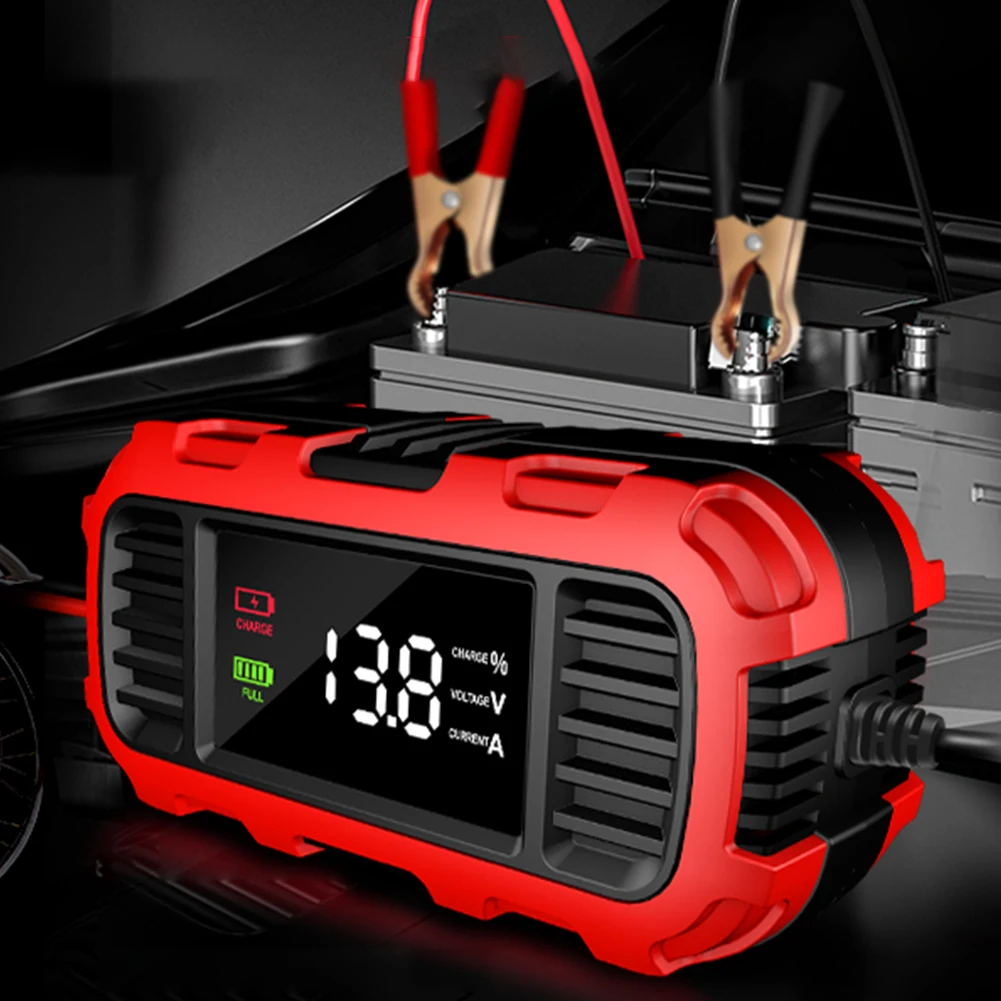 

Автомобильное зарядное устройство 12 В, 2 А, цифровой дисплей, умный инструмент для зарядки аккумулятора, зарядное устройство, автоматическое зарядное устройство для автомобиля