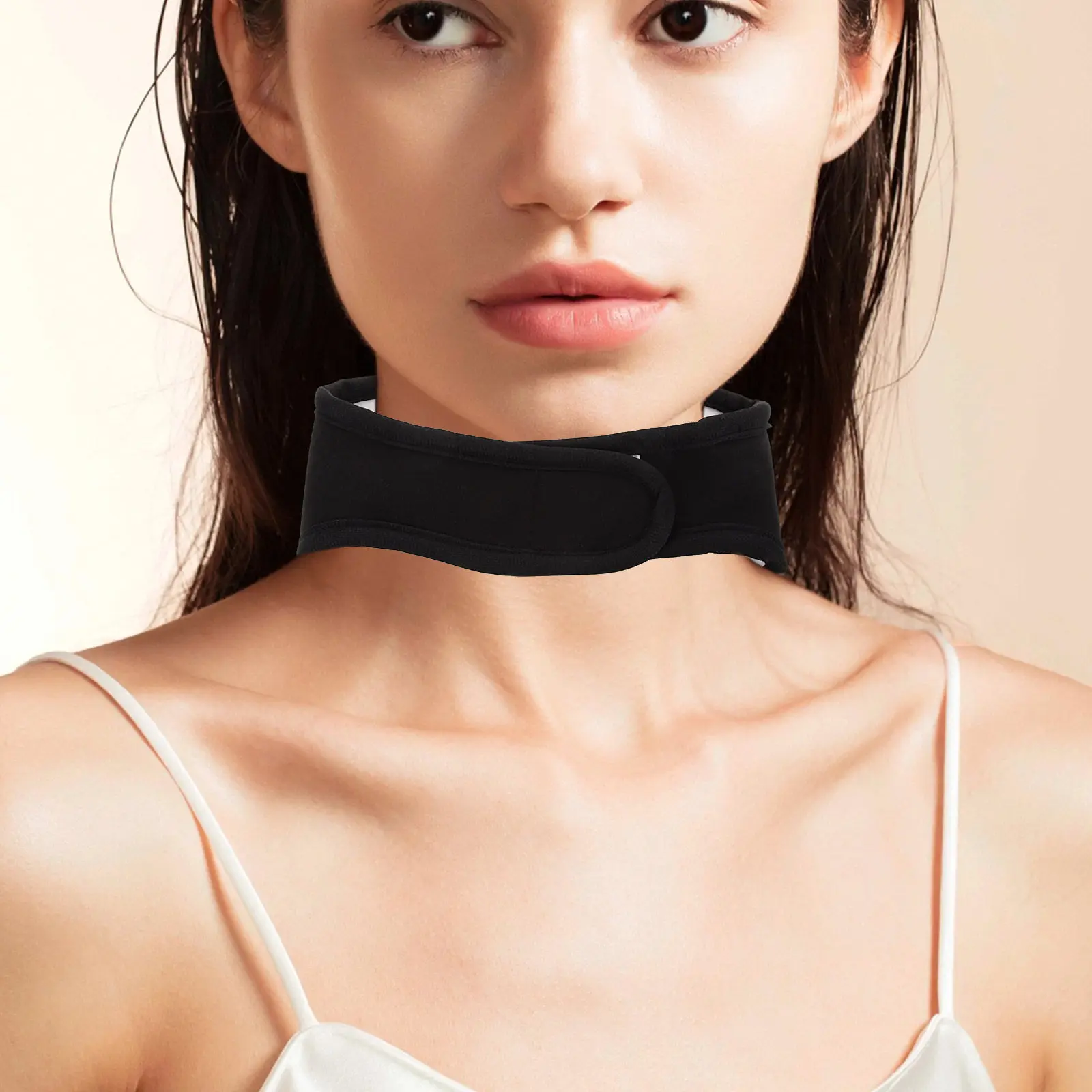 Compresa Reutilizable de Aceite de Ricino para el Cuello, Suave y Cómoda, Envoltura Ergonómica con Cierre de Gancho y Bucle para Dormir